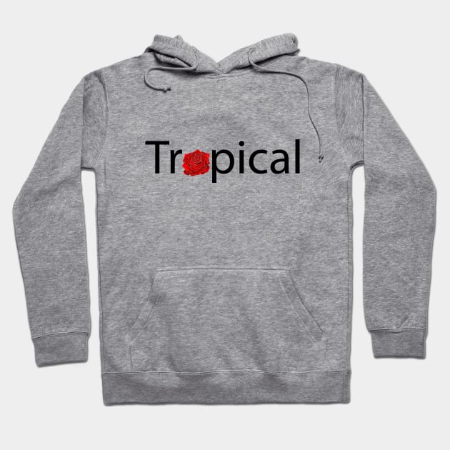 Tropical typographic artwork Hoodie by D1FF3R3NT